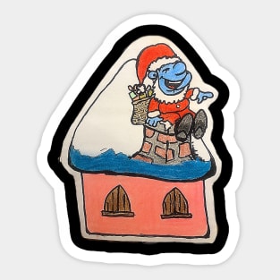 Smurfy Claus Sticker